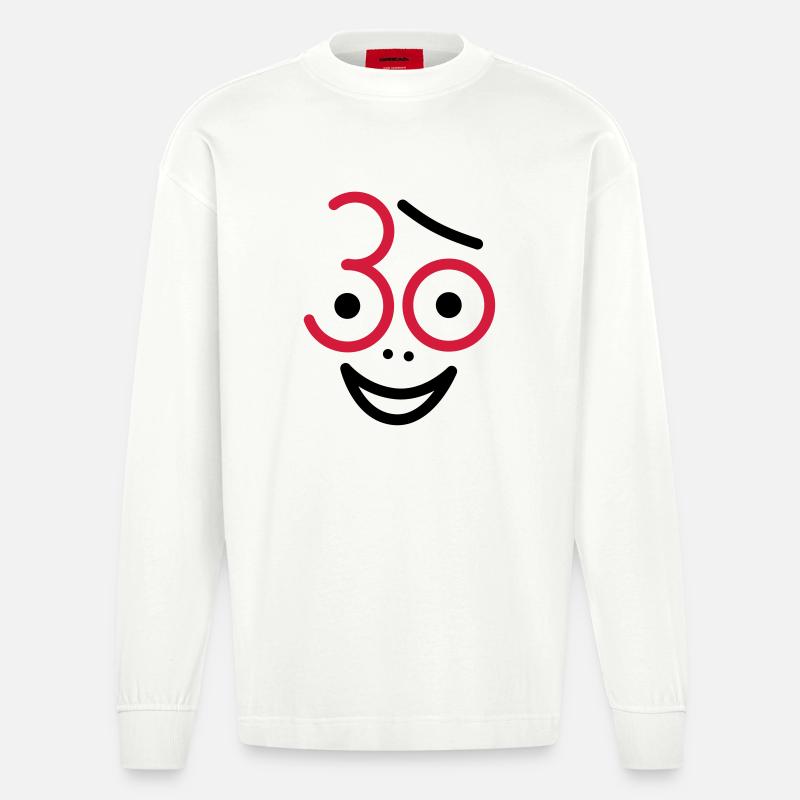 Juhu 30 Jahre ! - Heavyweight Oversized Organic Langarmshirt Made in EU - OFF WHITE