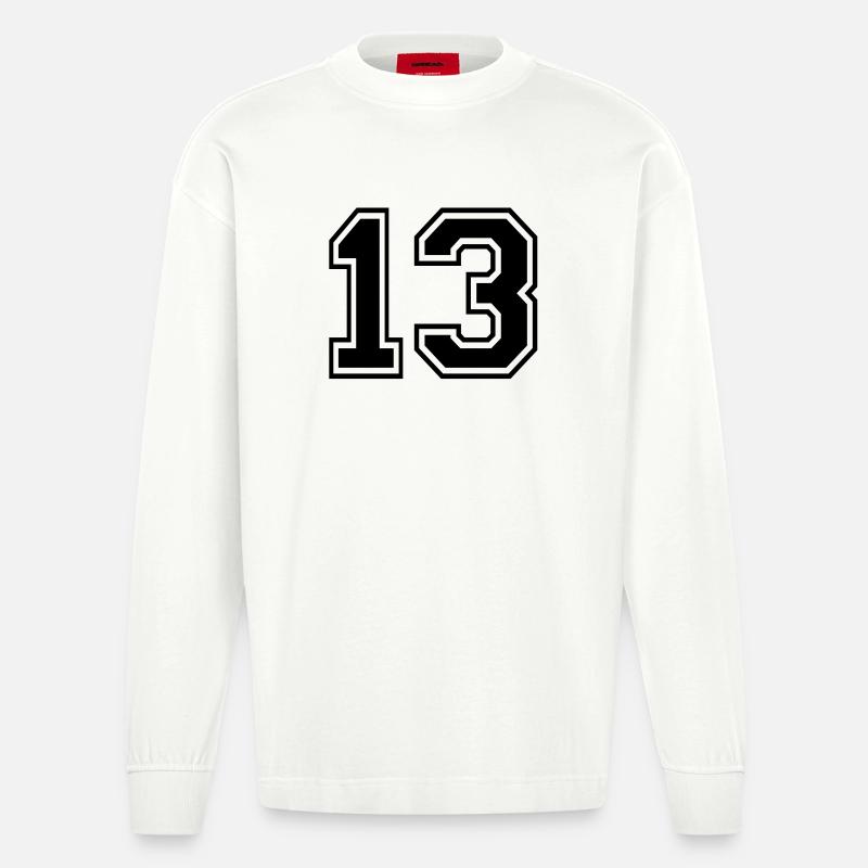 13 - Heavyweight Oversized Organic Langarmshirt Made in EU - OFF WHITE