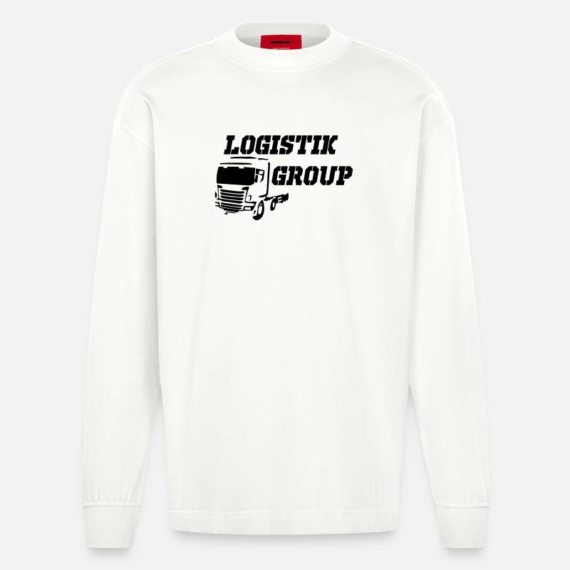 Logistik Group - Heavyweight Oversized Organic Langarmshirt Made in EU - OFF WHITE