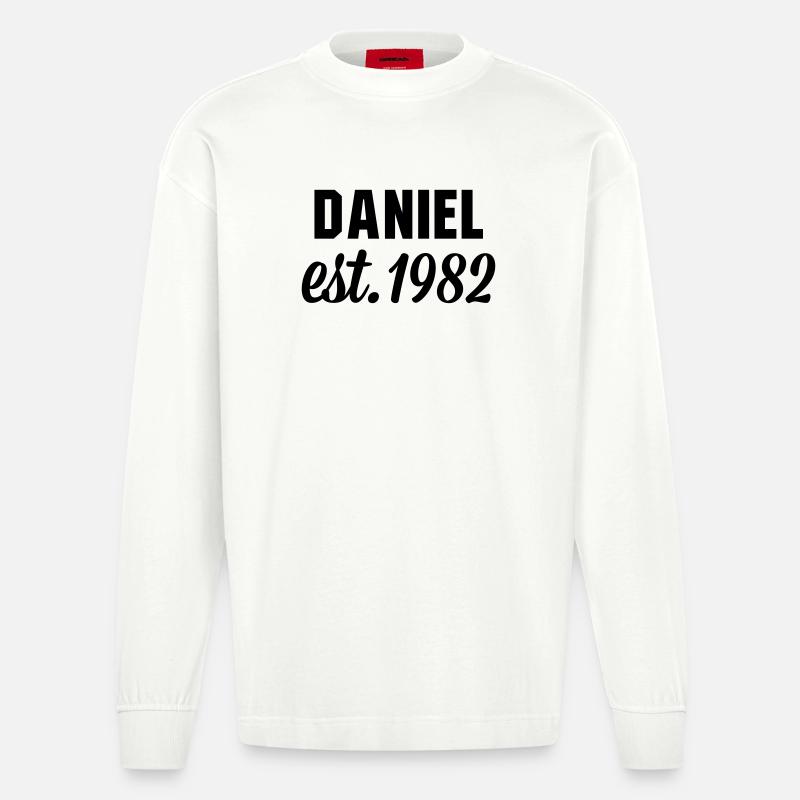 Daniel est 1982 - Heavyweight Oversized Organic Langarmshirt Made in EU - OFF WHITE