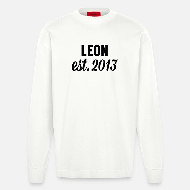 Leon est 2013 - Heavyweight Oversized Organic Langarmshirt Made in EU - OFF WHITE