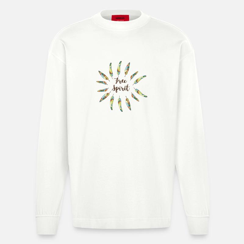 libre - Manches longues bio épais oversize fabriqué en UE - OFF WHITE