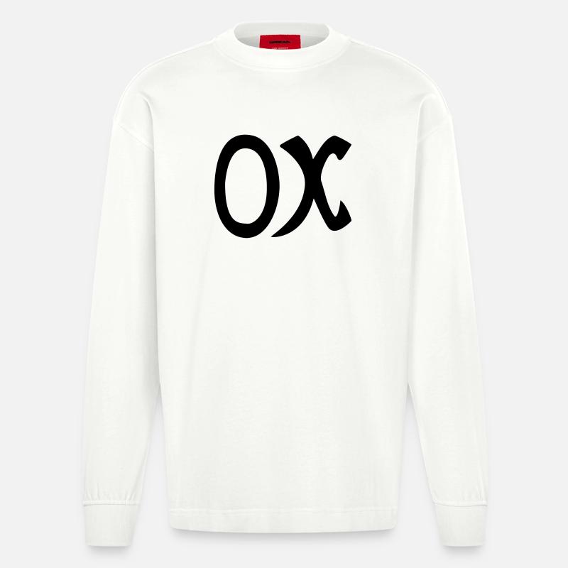 arabe - Manches longues bio épais oversize fabriqué en UE - OFF WHITE