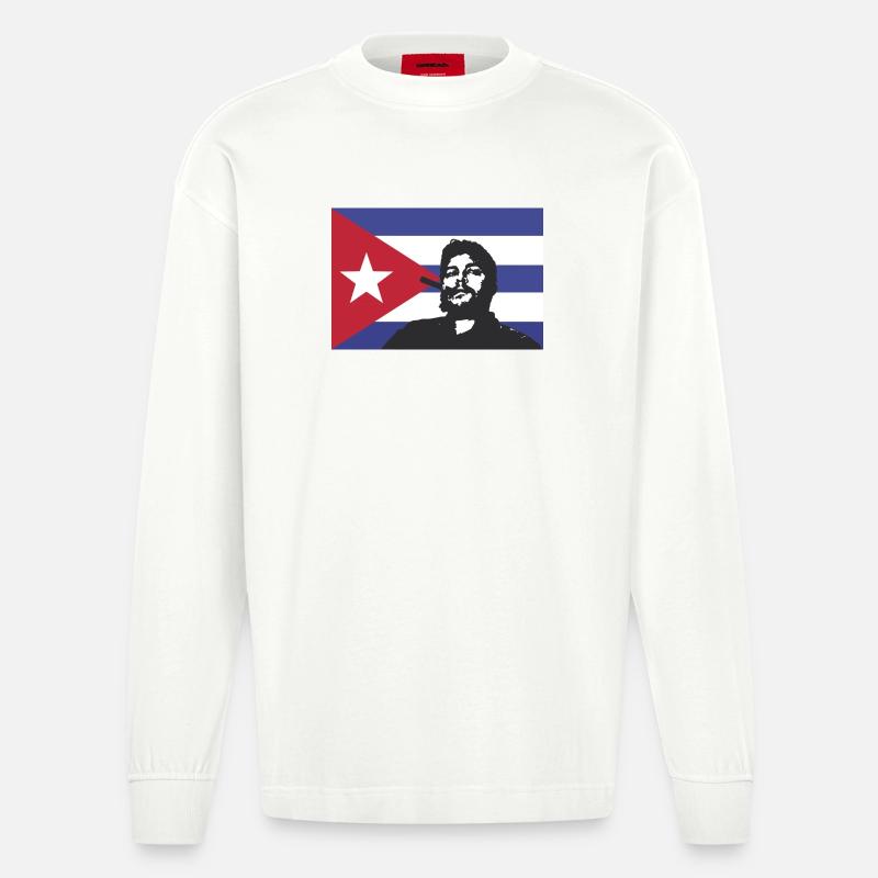 Che Guevara - Heavyweight Oversized Organic Langarmshirt Made in EU - OFF WHITE
