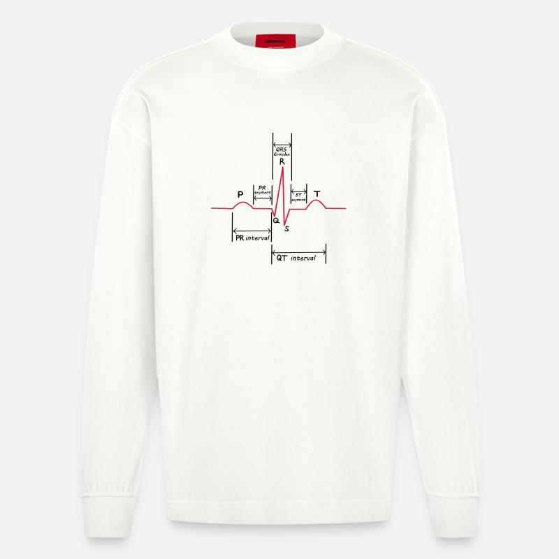 ECG - Heavyweight Oversized Organic Langarmshirt Made in EU - OFF WHITE