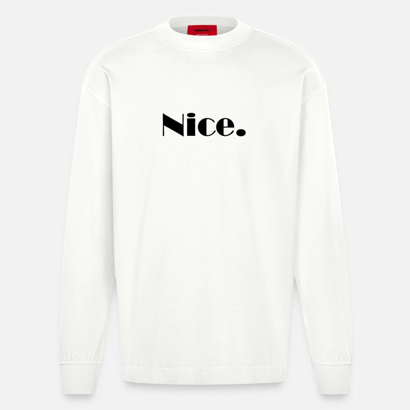 Nice Nice Mega Nice - Heavyweight Oversized Organic Langarmshirt Made in EU - OFF WHITE