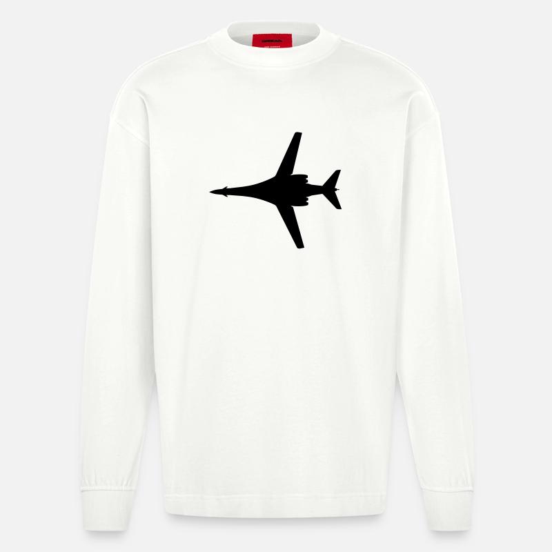 B-1B - Heavyweight Oversized Organic Langarmshirt Made in EU - OFF WHITE
