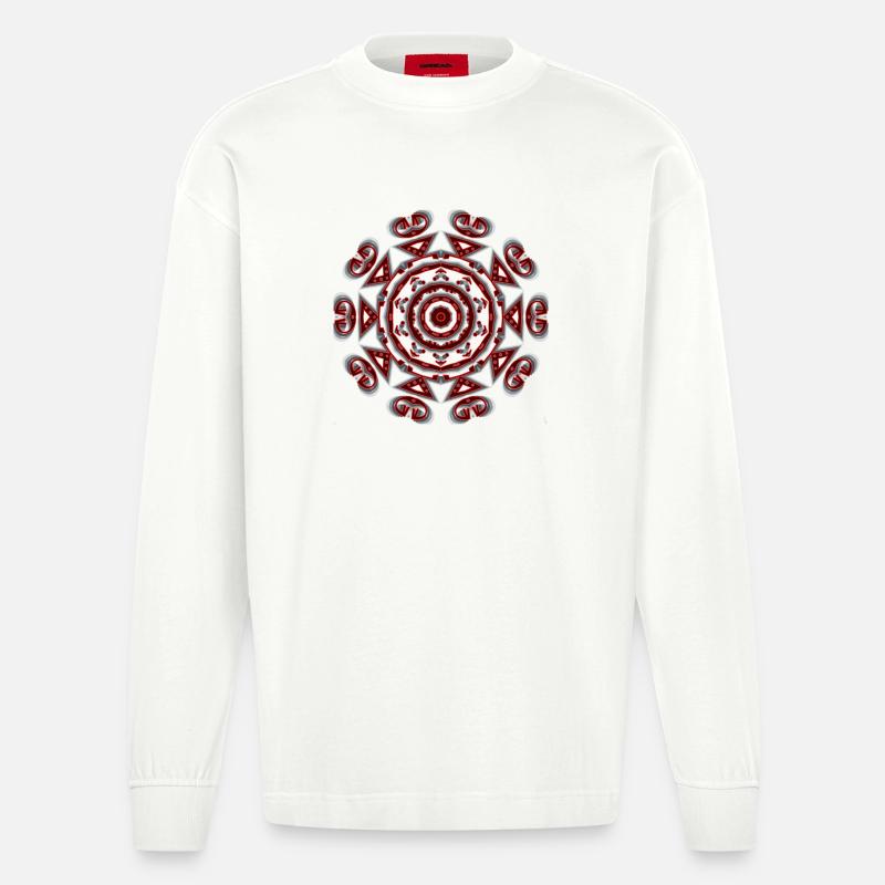 Abstract - Heavyweight Oversized Organic Langarmshirt Made in EU - OFF WHITE