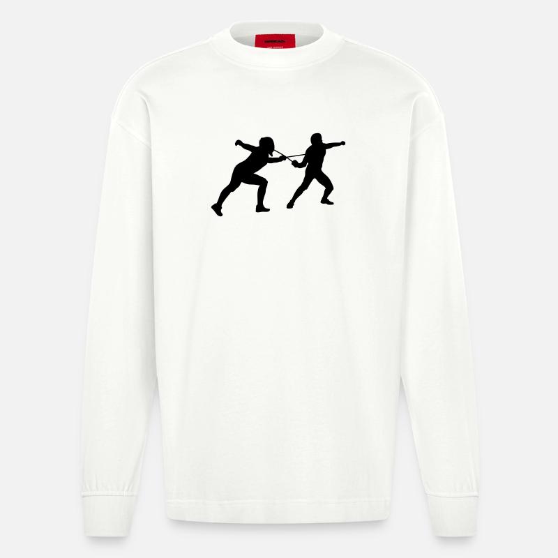 Fechten - Heavyweight Oversized Organic Langarmshirt Made in EU - OFF WHITE