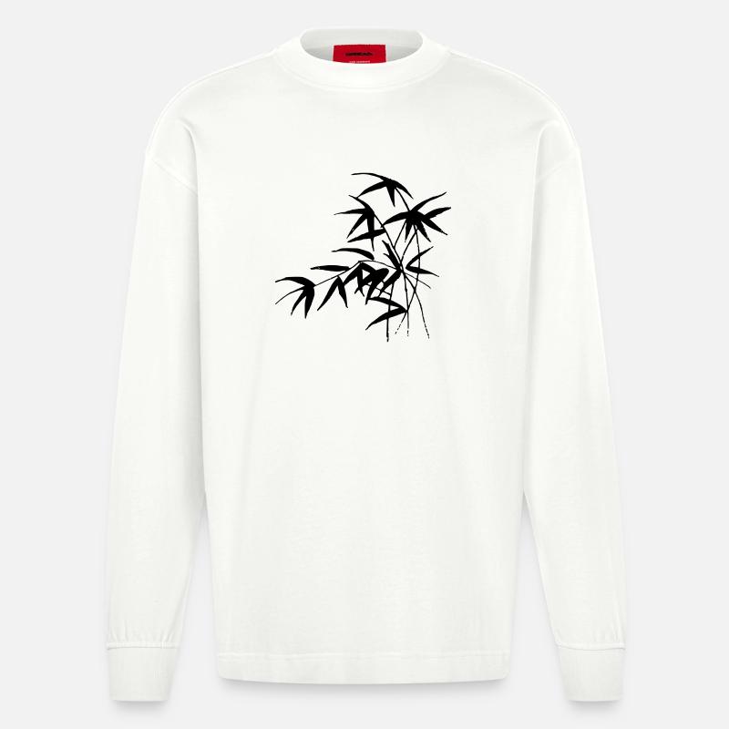 Bambus - Heavyweight Oversized Organic Langarmshirt Made in EU - OFF WHITE