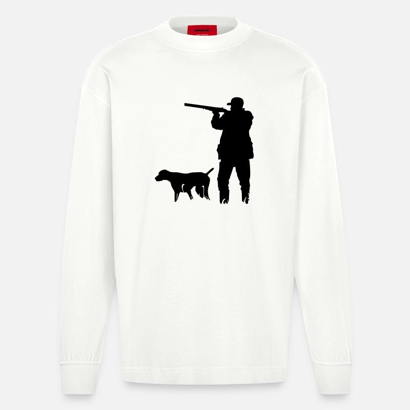 Jäger - Heavyweight Oversized Organic Langarmshirt Made in EU - OFF WHITE