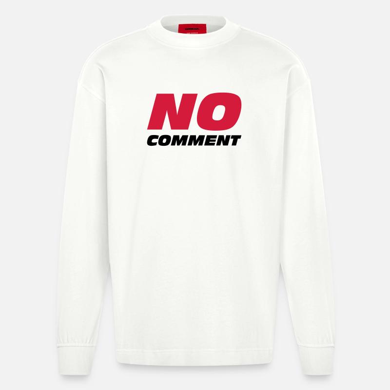 No Comment - Heavyweight Oversized Organic Langarmshirt Made in EU - OFF WHITE