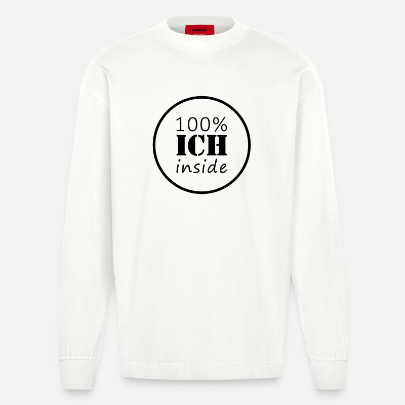 100% ich inside | Kreis - Heavyweight Oversized Organic Langarmshirt Made in EU - OFF WHITE