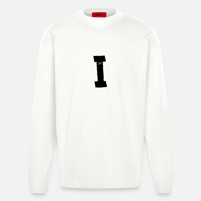 Bande I-1 - Manches longues bio épais oversize fabriqué en UE - OFF WHITE