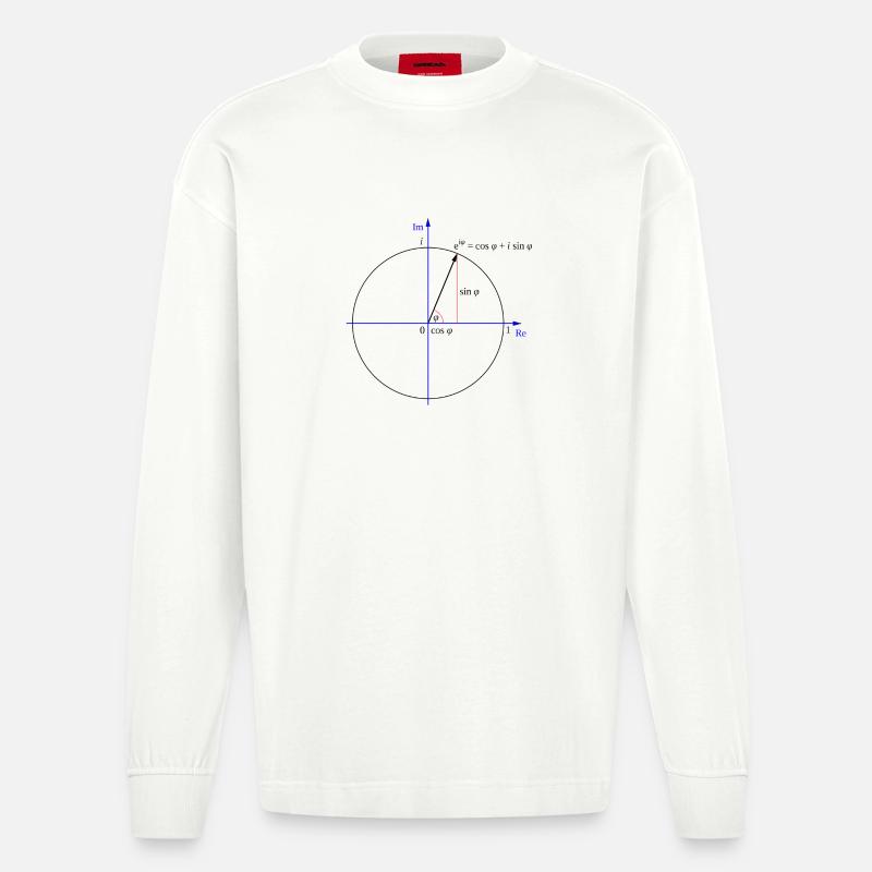 Formule d'Euler - Manches longues bio épais oversize fabriqué en UE - OFF WHITE