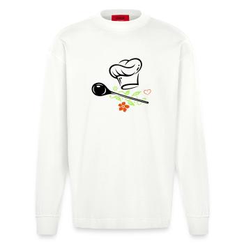 Cuillère en bois - Manches longues bio épais oversize fabriqué en UE - OFF WHITE - Devant