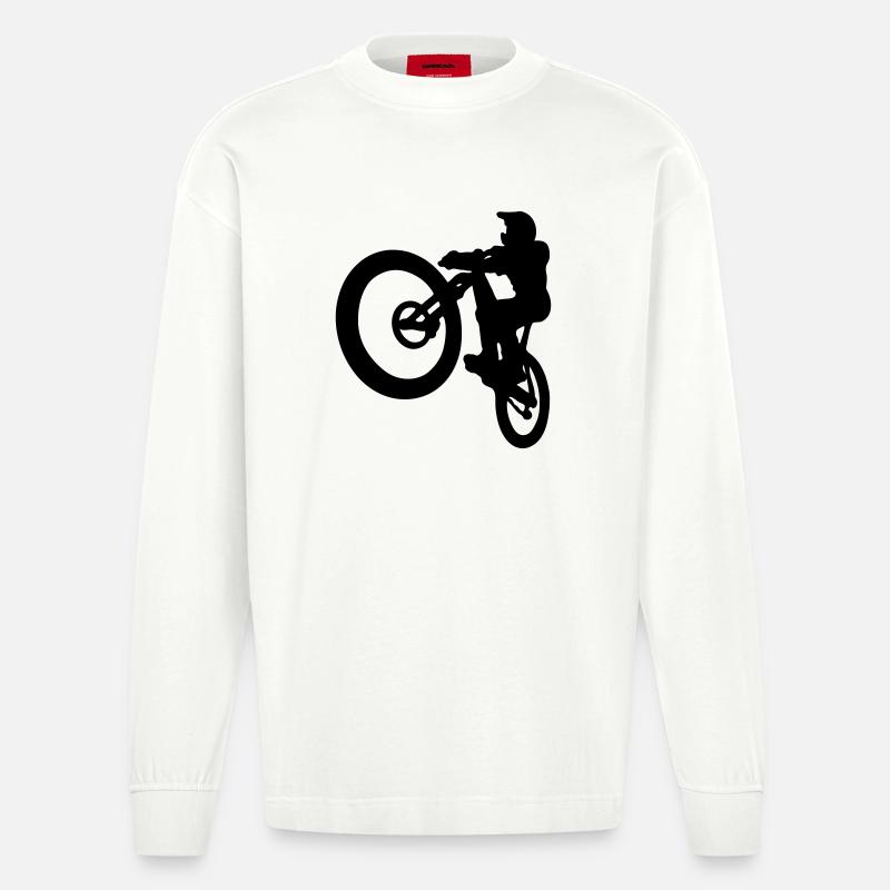 Saut VTT - Manches longues bio épais oversize fabriqué en UE - OFF WHITE