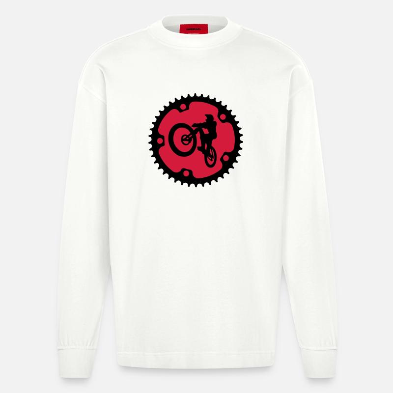 VTT VTT Jump Chainring - Manches longues bio épais oversize fabriqué en UE - OFF WHITE