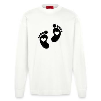 Baby - Heavyweight Oversized Organic Longsleeve Shirt Made in EU - OFF WHITE - Front