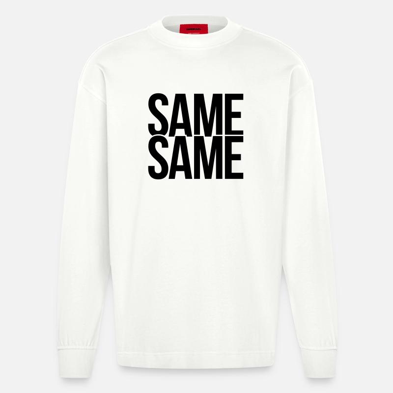 same same - Heavyweight Oversized Organic Langarmshirt Made in EU - OFF WHITE