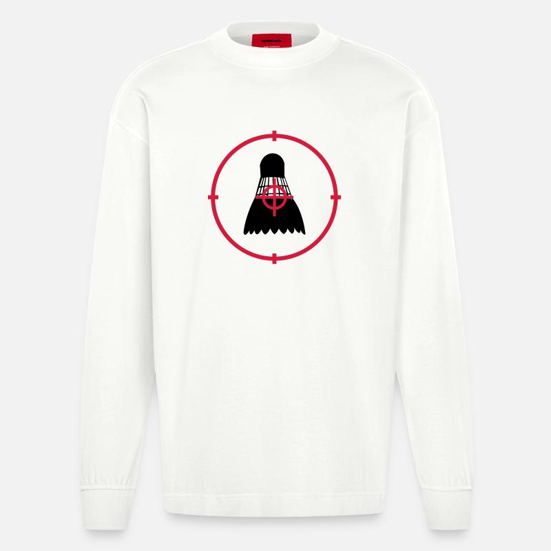Badminton - Heavyweight Oversized Organic Langarmshirt Made in EU - OFF WHITE