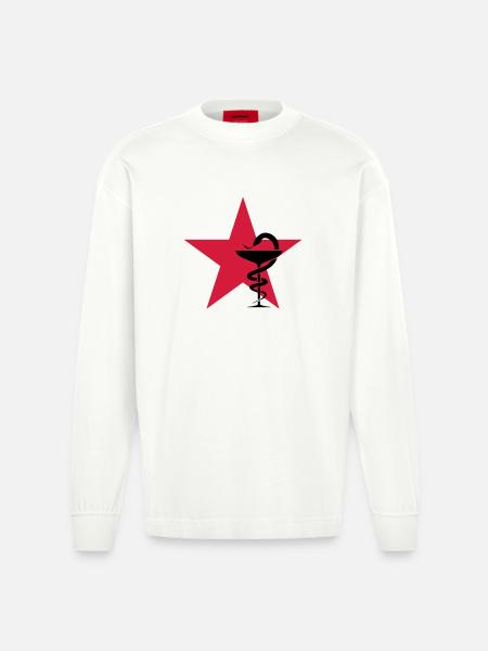 Pharmacy / Apotheke / Pharmacie - Heavyweight Oversized Organic Longsleeve Shirt Made in EU - OFF WHITE