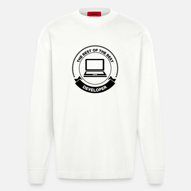 Developer - Manches longues bio épais oversize fabriqué en UE - OFF WHITE