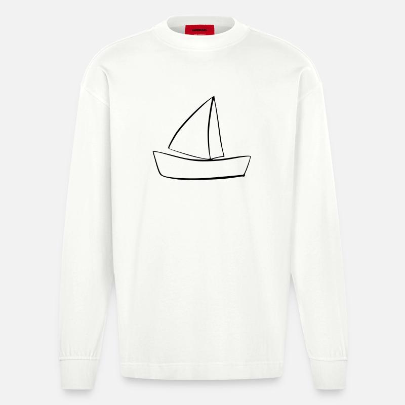 Boot - Heavyweight Oversized Organic Langarmshirt Made in EU - OFF WHITE