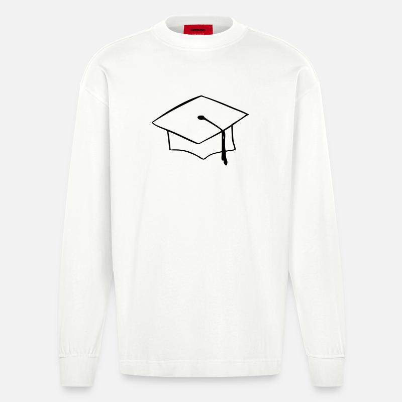 Abschlusshut - Heavyweight Oversized Organic Langarmshirt Made in EU - OFF WHITE