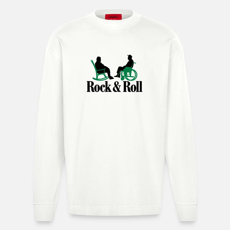 Rock n Roll 2clr New - Manches longues bio épais oversize fabriqué en UE - OFF WHITE