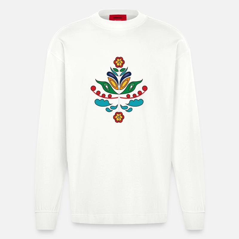 Kurbits in Farbe - Heavyweight Oversized Organic Langarmshirt Made in EU - OFF WHITE