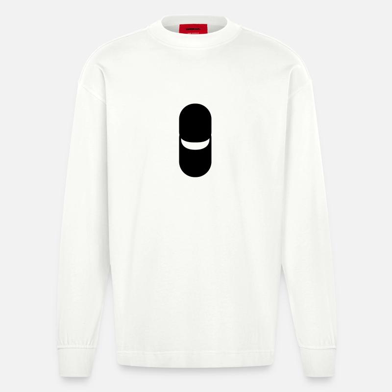 Icône de pilule - Manches longues bio épais oversize fabriqué en UE - OFF WHITE