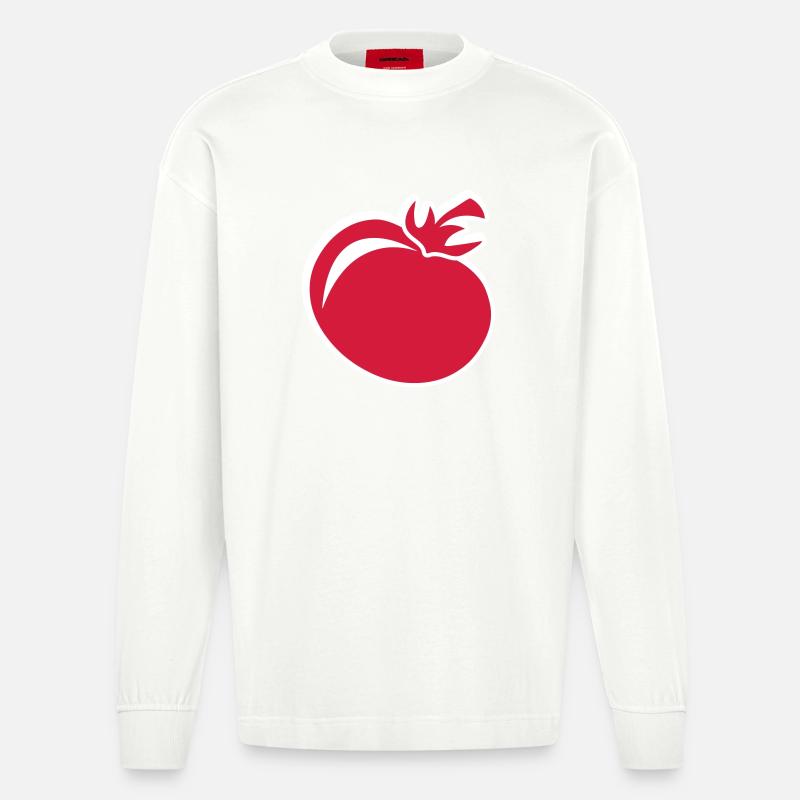 Rote Tomate - Heavyweight Oversized Organic Langarmshirt Made in EU - OFF WHITE