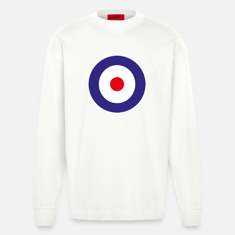 Bouclier d'aviation Angleterre - Manches longues bio épais oversize fabriqué en UE - OFF WHITE