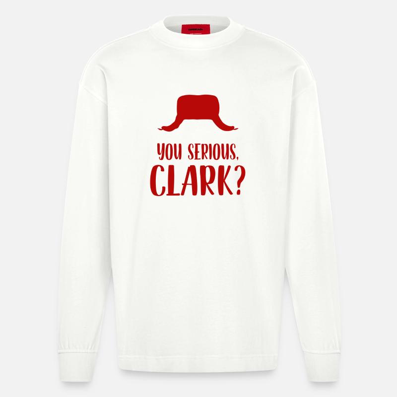 Du ernsthafter Clark - Heavyweight Oversized Organic Langarmshirt Made in EU - OFF WHITE