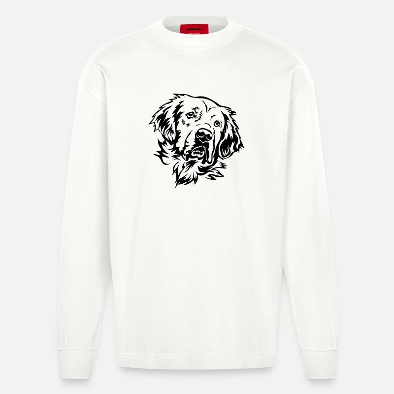 Tête d’or retriever - Manches longues bio épais oversize fabriqué en UE - OFF WHITE