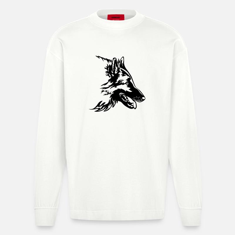 1888 - Manches longues bio épais oversize fabriqué en UE - OFF WHITE