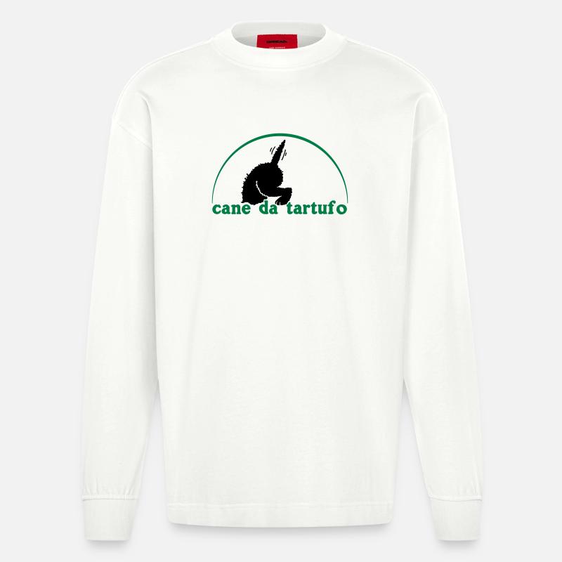 Trüffel6 2 - Heavyweight Oversized Organic Langarmshirt Made in EU - OFF WHITE
