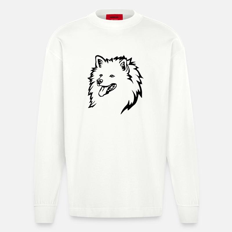 Spitz Kopf - Heavyweight Oversized Organic Langarmshirt Made in EU - OFF WHITE