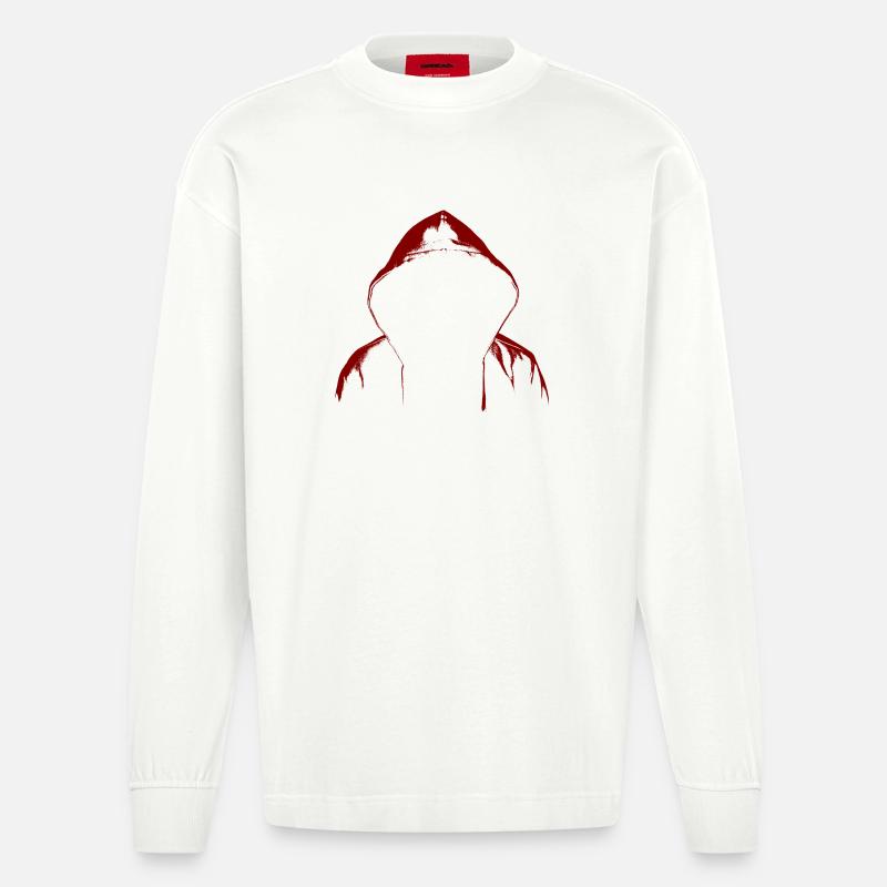 Sweat à capuche Hacker - Manches longues bio épais oversize fabriqué en UE - OFF WHITE