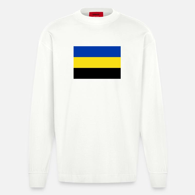 Drapeau de la Gueldre - Manches longues bio épais oversize fabriqué en UE - OFF WHITE