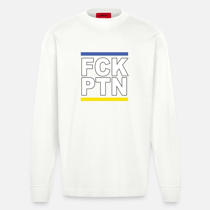 FCK PTN - Heavyweight Oversized Organic Langarmshirt Made in EU - OFF WHITE
