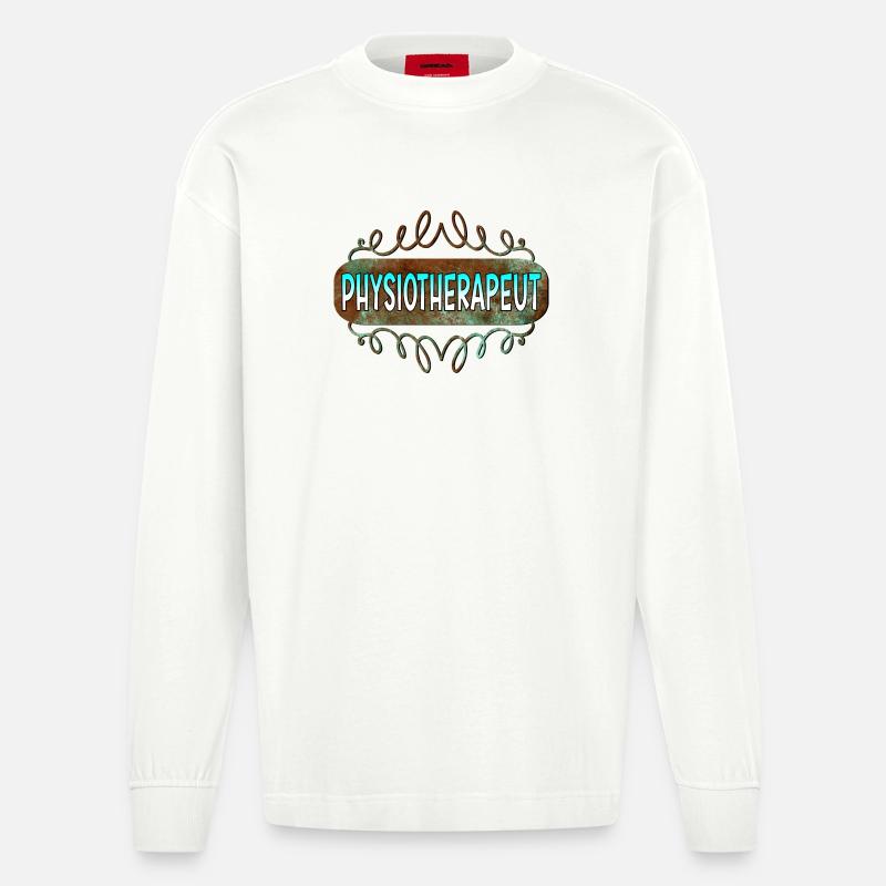 Physiotherapeut - Heavyweight Oversized Organic Langarmshirt Made in EU - OFF WHITE