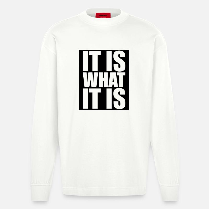 C’est ce que c’est - Manches longues bio épais oversize fabriqué en UE - OFF WHITE