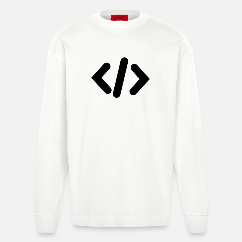 Code du programmeur - Manches longues bio épais oversize fabriqué en UE - OFF WHITE
