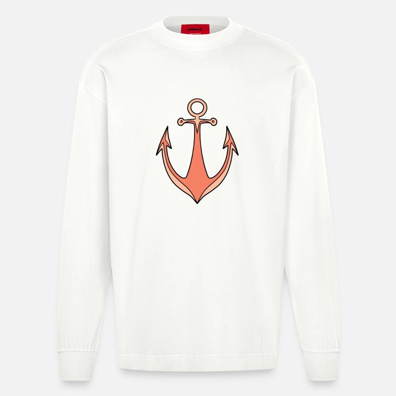Anker - Heavyweight Oversized Organic Langarmshirt Made in EU - OFF WHITE