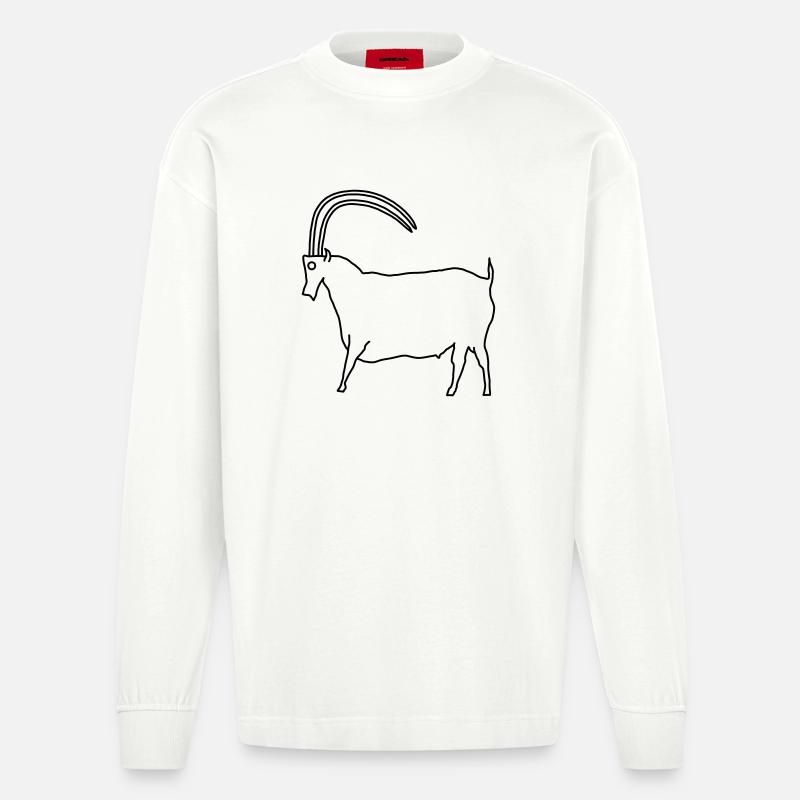 bock11082022 - Heavyweight Oversized Organic Langarmshirt Made in EU - OFF WHITE