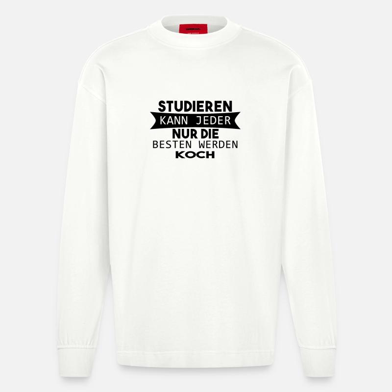 Koch Geschenk - Heavyweight Oversized Organic Langarmshirt Made in EU - OFF WHITE
