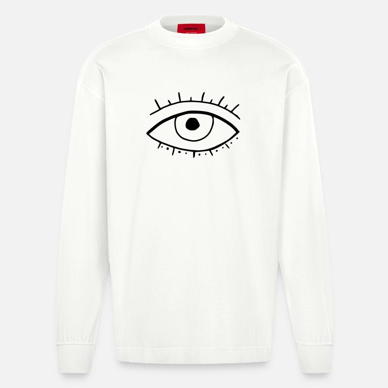Auge - Heavyweight Oversized Organic Langarmshirt Made in EU - OFF WHITE