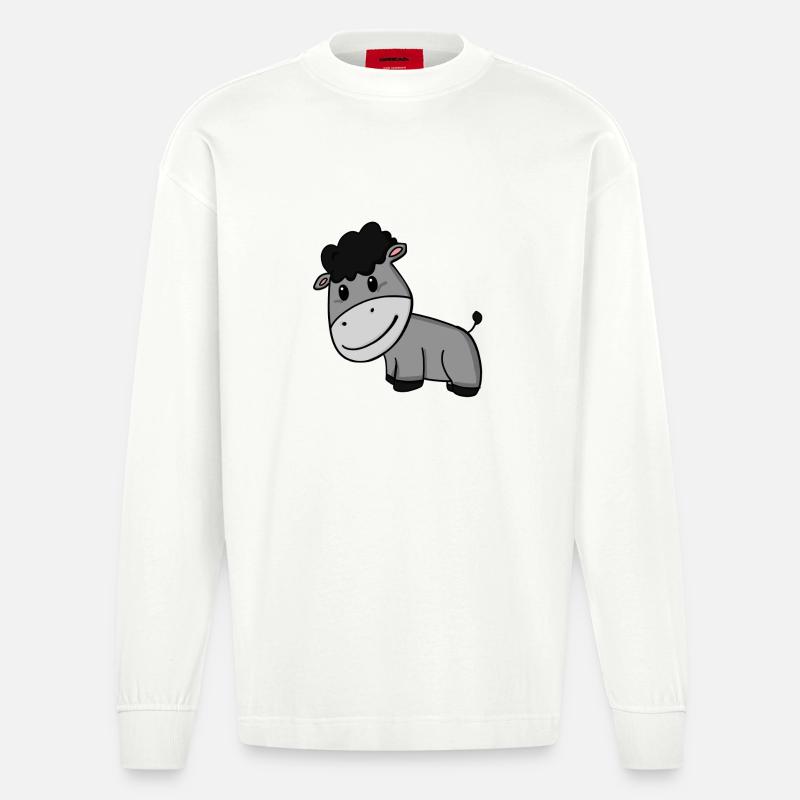 Esel - Heavyweight Oversized Organic Langarmshirt Made in EU - OFF WHITE